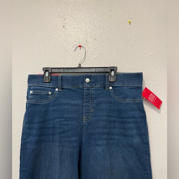 SPANX EveryWear Wide Leg Jeans XL Pacific Wash NWT - Picture 3 of 10